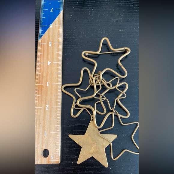 Martha Sturdy Vancouver brooch earrings gold tone vintage 80’s stars dangle boho - Picture 5 of 10